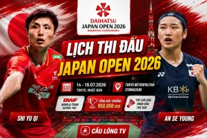 Lich thi dau giai cau long Japan Open 2026 - Minh Hoa chu nha Nha Ban - Cau Long TV thumbnail