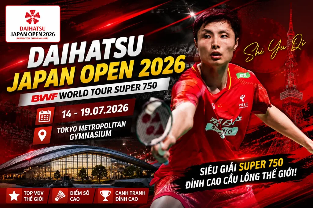 Lich thi dau giai cau long Japan Open 2026 - Minh Hoa noi dung ben trong Cau Long TV